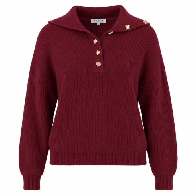 Enjoy Pullover schipperskraag harig 890684 Port
